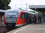 642 129-1 steht am 31.05.07 auf Gleis 3 des Crailsheimer Bahnhofs.