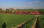 642 207/707  Amorbach als RE  Hohenloheexpress  Heilbronn-Crailsheim am 25.04.2013 hinter Öhringen-Cappel. 
