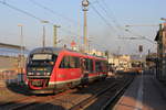 642 134 als RE 23408 Crailsheim-Heilbronn am 19.03.2020 bei der Ausfahrt in Öhringen Hbf auf Gleis 2. 