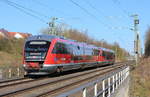 642 686+673 als RE Crailsheim-Heilbronn am 30.03.2020 bei Öhringen-Cappel.