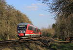 642 188+xxx als RE Crailsheim-Heilbronn am 04.04.2020 zwischen Neuenstein und Öhringen. 
