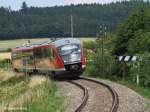 Schiefer Zug und krumme Schiene! Nein wir sind nicht irgendwo in Ruland sondern mitten in Bayern.