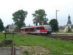 Am 29.08.2008 befuhr ein Desiro die Strecke Schwarzenberg - Annaberg. Dabei wurde ein kurzer Halt in Schlettau eingelegt. Es handelte sich um 642 232-3  Stadt Johanngeorgenstadt . 