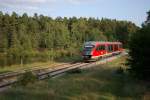 642 074 als RB 58957 Roth-Hilpoltstein am 23.09.2011 bei Eckersmhlen.