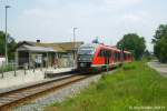 642 117 hlt am 26.6.07 als RB nach Roth „im Lohgarten“. (Blick nach Osten) 