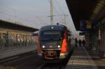 Ist es wahr, ein Desirio der DB Regio in Lutherstadt Wittenberg zur Fahrt nach Eilenburg ? Ja, hier ist 642 225 allerdings als Nikolaussonderzug nach Leipzig unterwegs, auf der Heidebahn.06.12.2014 09:44 Uhr.