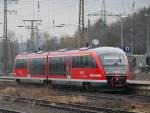 Nach dem Fahrplanwechsel im Dezember 2013 war die Erfurter Bahn auf der Strecke Erfurt - Kassel Wilhelmshöhe Geschichte. Die DB war wieder am Zug und bedient diese Relation seit dem mit Triebzügen der Baureihe 642. Aufgenommen am 19.12.2013 in Eichenberg.