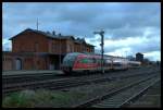 Zugkreuzung am 18.11.2015 im Bahnhof Haldensleben.