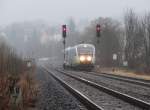 Am 20.01.14 überführte ein VT (642) der Vogtlandbahn zwei Triebwagen der CD (840 014 und 840 003) nach Neumark/Sachs.