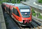 643 540 RB30 von Bonn nach Ahrbrck bei der Einfahrt in den Bf Remagen - 29.08.2013