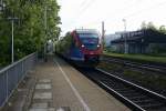 Zwei Euregiobahn (RB20) aus Heerlen(NL)-Stolberg-Altstadt-Düren kommt die Kohlscheider-Rampe hoch aus Richtung Herzogenrath und hält in Kohlscheid und fährt in Richtung