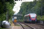 Ein Nachschuss von Zwei Euregiobahn (RB20) aus aus Langerwehe-Stolberg-Altstadt nach Heerlen(NL) und hilt in Kohlscheid und fährt die Kohlscheider-Rampe herunter nach Herzogenrath.