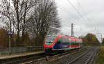 Die Euregiobahn (RB20) kommt aus Eschweiler-Sankt-Jöris nach Stolberg-Altstadt kommt die Kohlscheider-Rampe hoch aus Richtung Herzogenrath und hält in Kohlscheid und fährt in Richtung