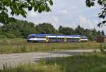 Talent`0013´ der Ostseeland Verkehrs GmbH war am 23.08.2007 für die NOB zwischen Itzehoe und Heide im Einsatz; hier beim Verlassen des Bahnhofs von St. Michaelisdonn.
