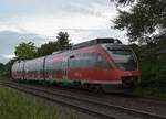 Als Kurzpendel RB 38 Grevenbroich-Düsseldorf Hbf ist der 644 009 im Nachschuß zu sehen am Donnerstag den 17.8.2017