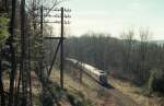 Zwischen Marienheide und Gummersbach stehen die letzten 14 Doppeltelegrafenmasten Westdeutschlands. Am 17.02.2008 fuhren bei Marienheide-Schöneborn 644 011 und 644 032 als RB 11848 Köln-Hansaring - Marienheide an diesen Relikten der Telekommunikation vorbei.