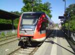 Hier 646 010-6 und 646 001-8 als RE6 nach Neuruppin West, dieser Zug stand am 5.6.2010 in Neuruppin Rheinsberger Tor.