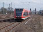 646 001 als RE Berlin Lichtenberg-Templin Stadt,am 11.April 2015,in Oranienburg.