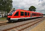 648 611-1 verlässt am 10.6.2017 Pritzwalk als RE6 (RE3608)  Prignitz-Express  von Berlin Spandau nach Wittenberge. 