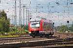 Nachschuss am 18.06.2016 auf 648 204, der als RB 23  Lahn-Eifel-Bahn  (Limburg (Lahn) - Mayen Ost) unterwegs war und vorbei an dem Rangierbahnhof von Koblenz Lützel gen Andernach fuhr.