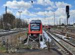 DB 648 754 am 06.04.2021 beim pausieren in Göttingen.