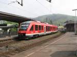 648 704 mit einer RB nach Au (Sieg) am 02.05.09 in Betzdorf.