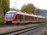 RE 57  Dortmund-Sauerland-Express . Bestwig/Hochsauerland. 30.10.2010.
