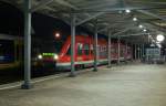 Noch fhrt DB Regio auf der Strecke Holzminden - Kreiensen. In 2 Monaten wird sie allerdings von der NWB abgelst. 648 255 steht als RB 14213 Holzminden - Bad Harzburg, am Abend des 10.11.2012 abfahrbereit in Holzminden
