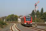 648 253-3/648 753-2 mit RB 14210 Bad Harzburg-Kreiensen auf Bahnhof Goslar am 3-10-2014.