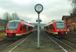 RB 24381 (Ottbergen–Northeim [Han]) und RB 24376 (Northeim [Han]–Ottbergen) am 16.02.2006 in Bodenfelde