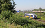 NWB 648 432 hat den Halt  Gelsenkirchen-Zoo  verlassen und fährt bei besten Lichtbedingungen vor die Kamera.
Aufnahmedatum: 31.08.2015