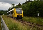 HLB Triebwagen 1648 606-9/VT 506 ist auf dem Weg nach Olpe.