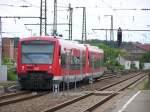 Die Br. 650 108-4 fuhr am 16.05.07 als RE nach Crailsheim. Hier bei der Ausfahrt des Bahnhofs Aalen.