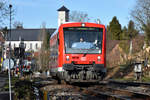 DB 650 109 nähert sich am 01.03.2020 dem Zielbahnhof Lindau Hbf. 