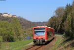 650 019-2 und 650 303-0 als RB 17423 (Tübingen Hbf-Horb) bei Börstingen 27.4.21