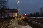 Altshausen am 11.01.2022 mit 650 201 als RB in Richtung Aulendorf (-Ulm Hbf)