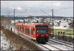 650 113-4 war am Morgen des 22.11.2008 zusammen mit einer weiteren Einheit als RE von Ulm nach Crailsheim unterwegs. Hier kurz nach dem Halt in Hofen aufgenommen.