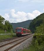 650 318 + 2 weitere Regioshuttles als RB 22754 (Friedrichshafen Stadt - Radolfzell) am 29. Mai 2010 beim B Rehbsch.