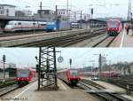 Kameraschwenk nach Sden auf die Bahnsteige des Ulmer Hauptbahnhofs am 5.4.13.