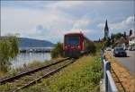 650 201 und 650 109 verlassen Sipplingen während im Hintergrund schon die Gewitter warten. Juli 2015.