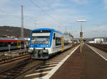 Rhenus Veniro 650 132 Regio Shuttle in Gelnhausen Bhf am 14.03.17