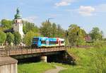 650 703 (agilis) mit Deutsch-Tschechischer Werbung als ag 84671 zu sehen am 16.05.17 in Oberkotzau.