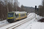 650 726 der agilis als ag 84565 von Marktredwitz nach Hof bei Hof-Moschendorf, 02.02.2017