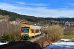 650 066 als WBA2 am 15.03.2018 bei Langdorf. 