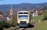 VT 532  Loßburg  als SWE 72226 (Oberharmersbach-​Riersbach-Biberach(Baden)) bei Oberharmersbach 2.3.21