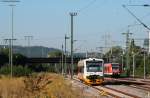 VT 438 der WEG als WEG 20 (Bblingen-Dettenhausen) in Bblingen 27.8.09