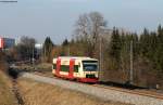 VT 250 der HzL als HzL88102 (Rottweil-Brunlingen Bahnhof) bei Rottweil 5.3.11