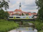 Der VT 650 728 als Ag nach Bad Rodach  am 25.06.2011 unterwegs bei Pressath. 