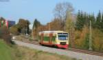 VT 242 als HzL88086 (Rottweil-Brunlingen Bf) bei Rottweil 21.10.12