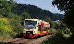 VT 245 als HzL88057 (Rottweil-Geisingen Leipferdingen) bei Mhringen 30.8.13